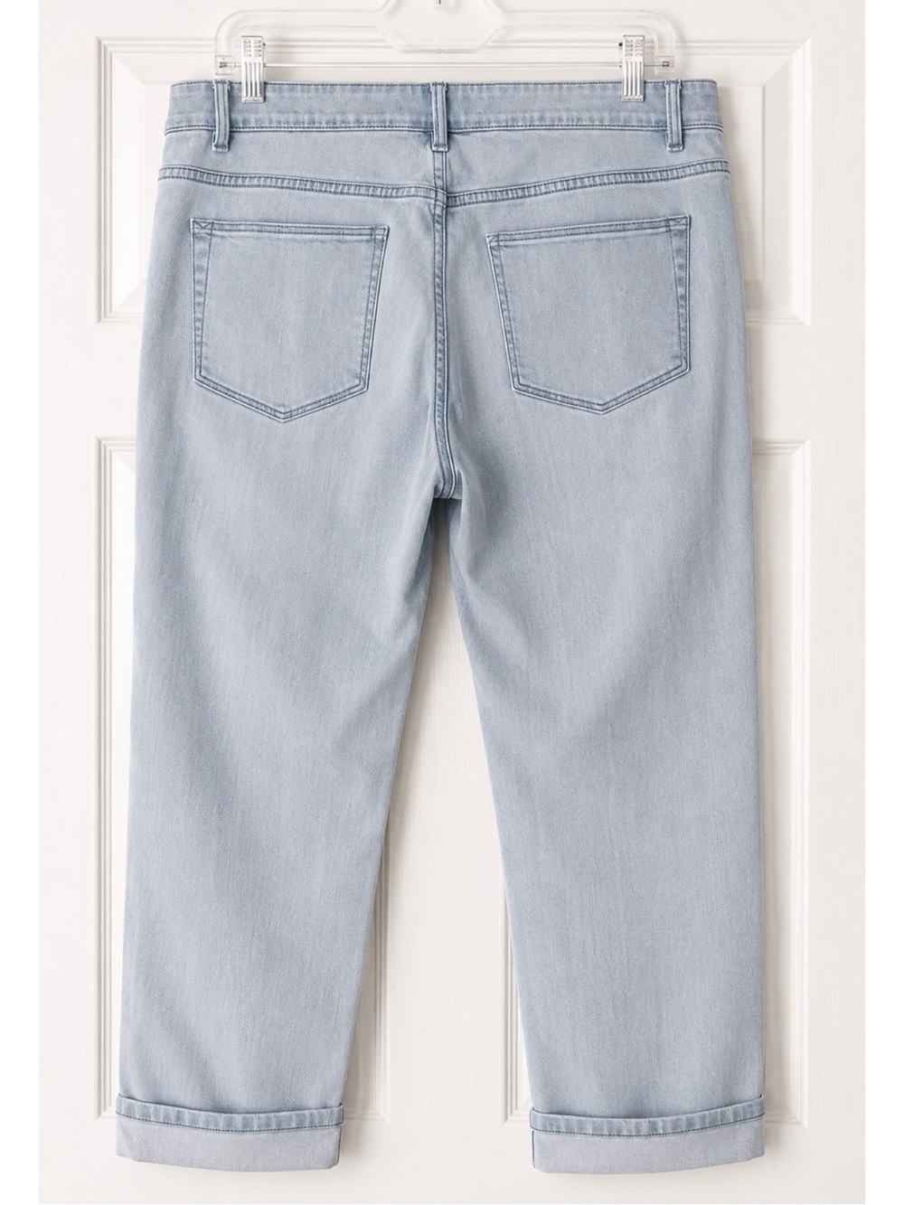 J. Jill Light Blue Cropped Straight Jeans - Picture 3 of 9